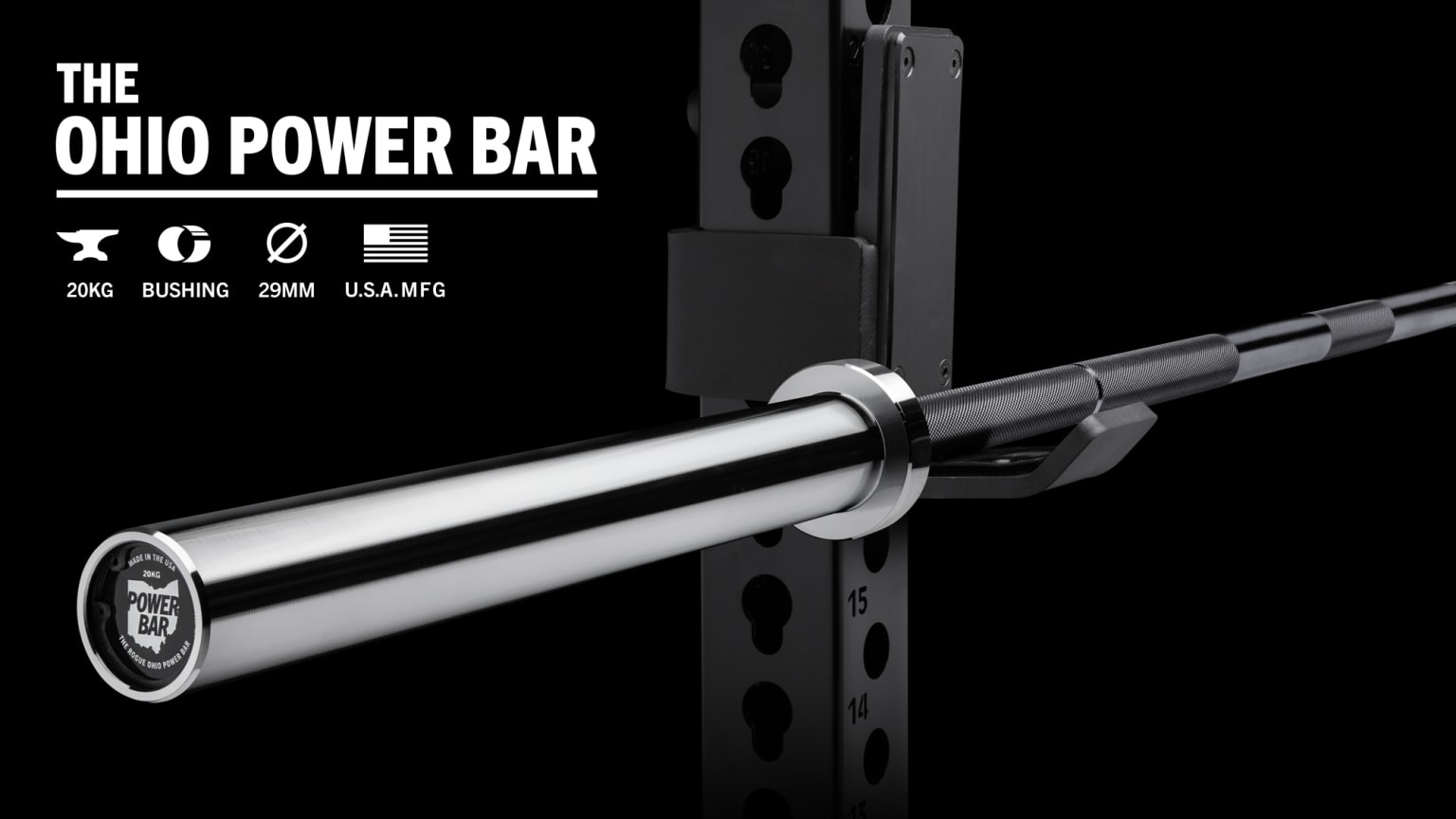 Rogue 20KG Ohio Power Bar Black Zinc Rogue Fitness
